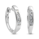 Lustro Stella Sterling Silver Hoop Earrings Made with Finest CZ
