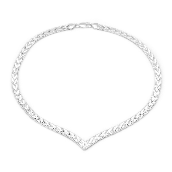 Close Out Deal Sterling Silver Cleopatra Necklace (Size 16) with Lobster Clasp, Silver wt. 35.01 Gms