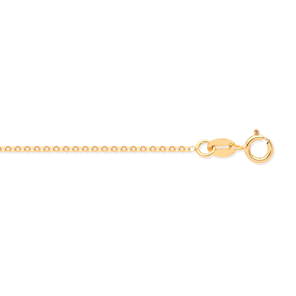 Close Out Deal- 9K Yellow Gold Diamond Cut Belcher Necklace (Size 20) with Lobster Clasp - Gold Wt. 