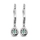Ethiopian Emerald and Natural Cambodian Zircon Hoop Earrings ( With Hoop)  in Platinum Overlay Sterling Silver 1.17 Ct.