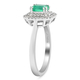 RHAPSODY 950 Platinum AGI Certified AAAA Boyaca Colombian Emerald and Diamond (VS/E-F) Ring 1.00 Ct.