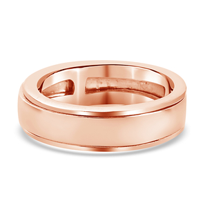 Rose Gold Overlay Sterling Silver Spinner Ring