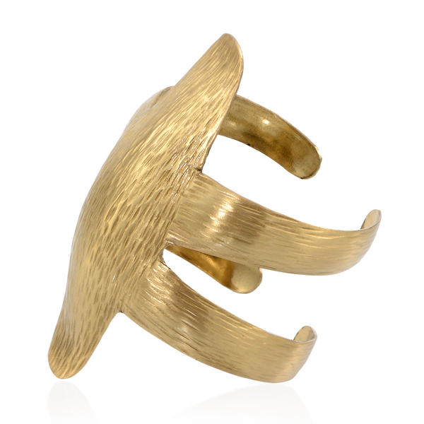Gold Plated Brass Cuff Bangle