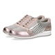 Caprice Metallic Leather Trainer in Pink (Size 6.5)