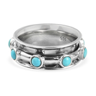 Arizona Sleeping Beauty Turquoise Ring (Size M) in Sterling Silver 1.02 Ct, Silver Wt. 6.46 Gms