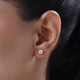 9K White Gold Moissanite Stud Earrings (With Push Back)