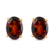 Mozambique Garnet Stud Earrings (with Push Back) in 14K Gold Overlay Sterling Silver 2.01 Ct.