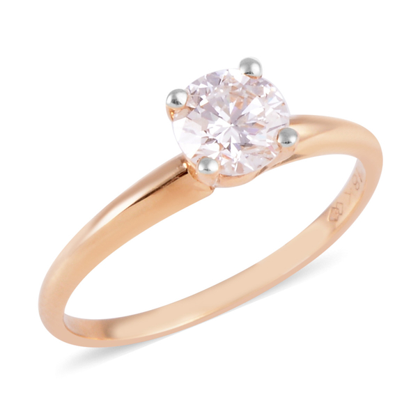 SIGNATURE COLLECTION - 18K Yellow Gold SGL CERTIFIED Diamond (Rnd) (I1/G-H) Ring 1.00 Ct.