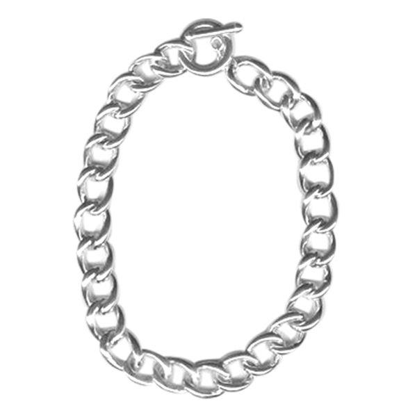 Designer Inspired Sterling Silver Curb Necklace (Size 20), Silver wt 54.00 Gms.