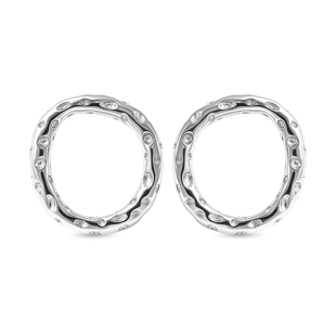 RACHEL GALLEY Allegro Collection - Rhodium Overlay Sterling Silver Stud Earrings (With Push Back)