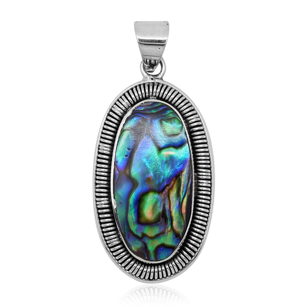 Royal Bali Collcetion Abalone Shell (Ovl) Pendant in Sterling Silver 15.800 Ct.