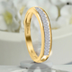 18K Yellow Gold   White Diamond  Ring in Rhodium Overlay 1.00 ct,  Gold Wt. 3.95 Gms  1.000  Ct.
