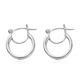 Santamaria Aquamarine Hoop Earrings in Platinum Overlay Sterling Silver
