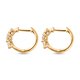 Moissanite Hoop Earrings in 14K Gold Overlay Sterling Silver