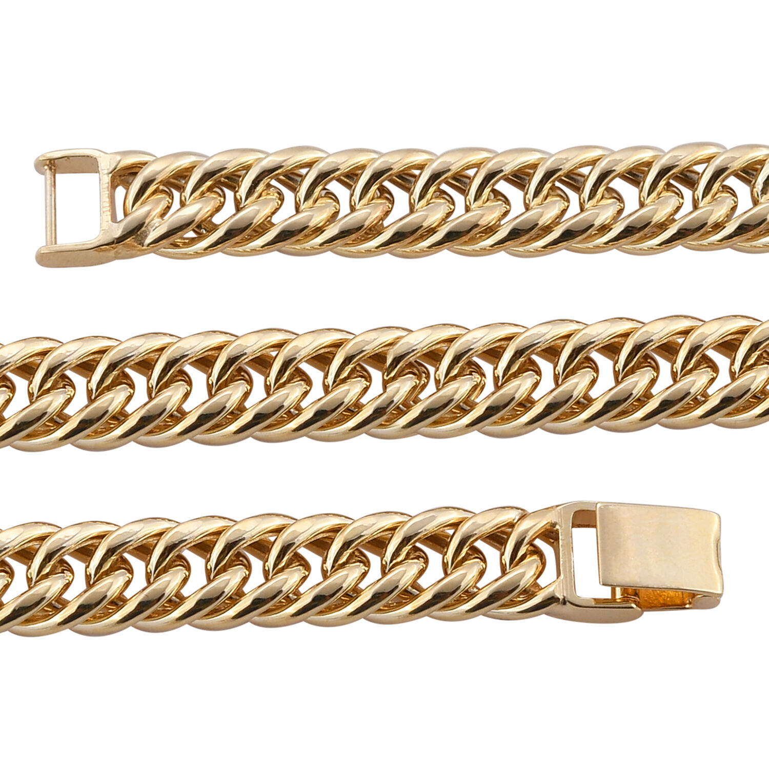 Surabaya Gold Collection - 9K Yellow Gold Curb Necklace (Size 20), Gold wt 29.20 Gms.