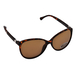 Animal Print Wayfarer Sunglasses with Polycarbonate Frame Lens - Black