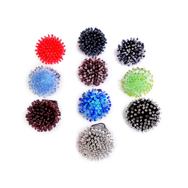 Set of 10 - Royal Bali Collection Multi Colour Seed Bead Ring (Stretchable)