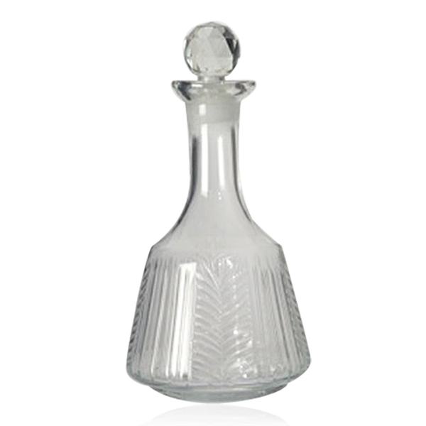 (Option 3) Home Decor - Clear Glass Decanter with Stopper