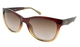 GUESS Red Brown Square Sunglasses with Brown Gradient Lenses