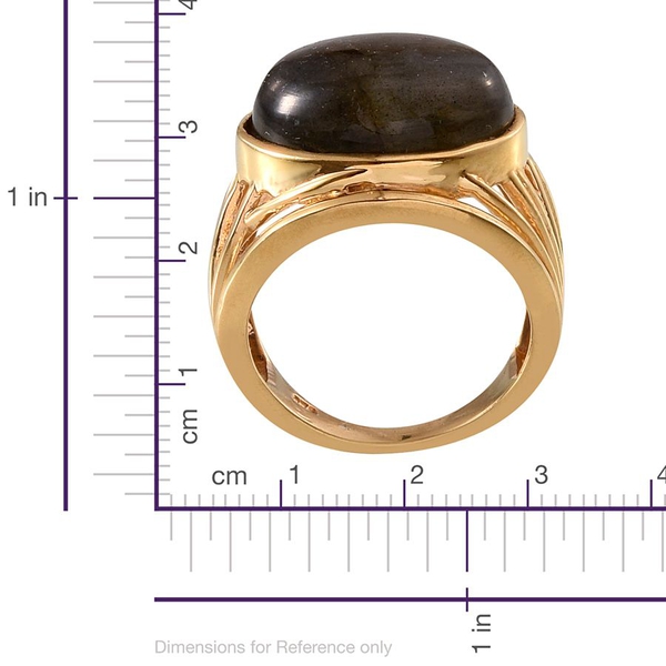 Labradorite (Ovl) Ring in 14K Gold Overlay Sterling Silver 10.000 Ct.