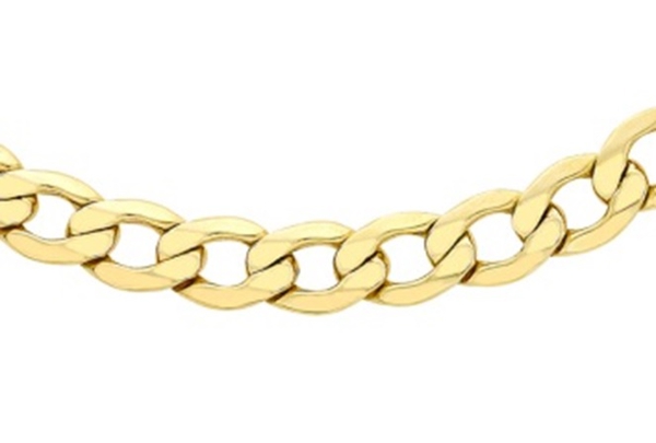 9K Y Gold Curb Chain (Size 20 Inch / 51 Cm.),  Gold Wt 11.00 Gms.