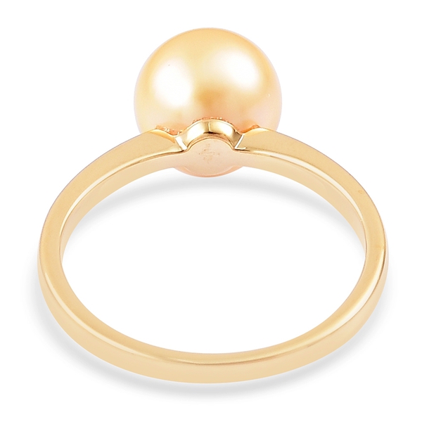 ILIANA 18K Yellow Gold AAA South Sea Golden Pearl (Rnd 10.5-11mm) Ring