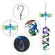Blue & Green Dragonfly Spiral Wind Chime (Size 15x15x65 cm)