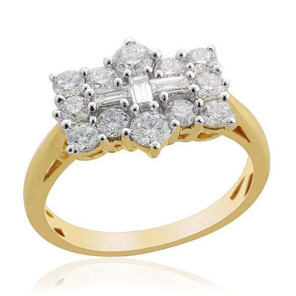 ILIANA 18K Y Gold IGI Certified Diamond (SI - H) Ring 1.000 Ct.