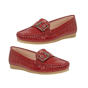 Lotus Cory Slip-On Loafers (Size 3) - Red