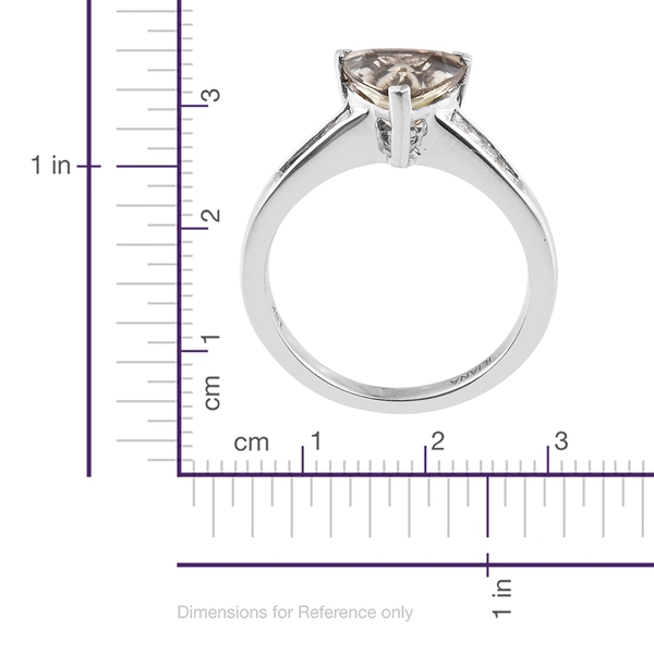 ILIANA 18K W Gold AAA Turkizite (Trl 2.25 Ct.) and Diamond (SI-G-H) Ring 2.500 Ct.