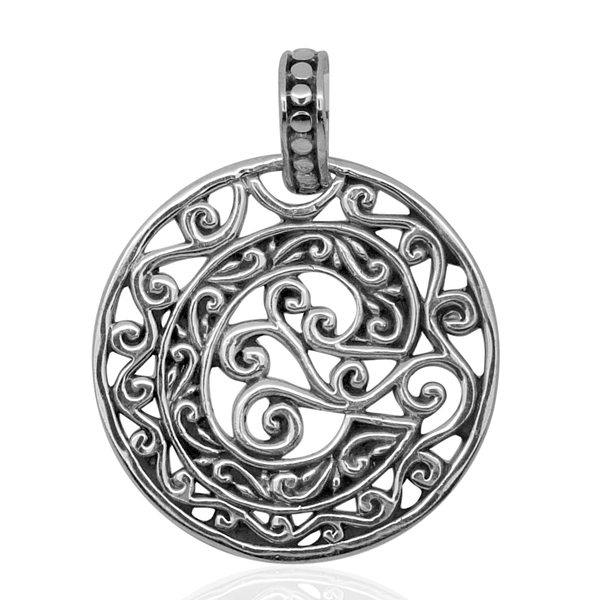 Royal Bali Collection Sterling Silver Initial C Pendant, Silver wt 3.90 Gms.
