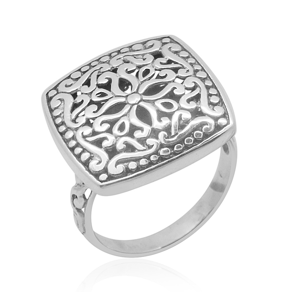 Royal Bali Collection Sterling Silver Floral Ring, Silver wt 5.50 Gms.