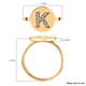 White Diamond Initial-K Ring in 14K Gold Overlay Sterling Silver