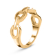 14K Gold Overlay Sterling Silver Belcher Link Ring