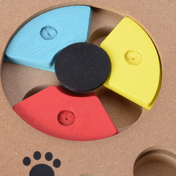Multi Colour Wooden Pet IQ Training Toy (Size 24x23 Cm)
