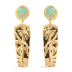 Ethiopian Welo Opal Earrings (With Push Back) in Yellow Gold Overlay Sterling Silver 1.20 Ct.