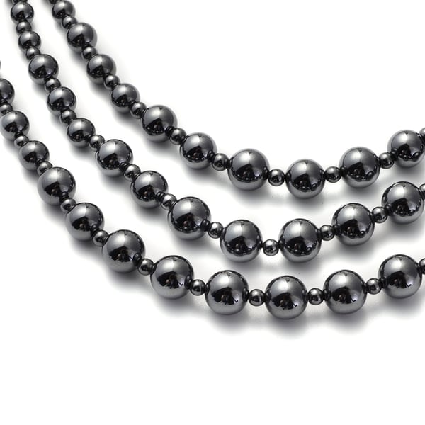 Hong Kong Close Out- Hematite Necklace (Size 20) in Silver Tone