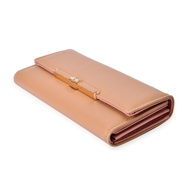 Set of 2 - Farfalla Beige Colour Wallet (Size 19x9x2.5 and 10x8.5 Cm)