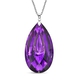Simulated Amethyst Pendant with Chain (Size 24)