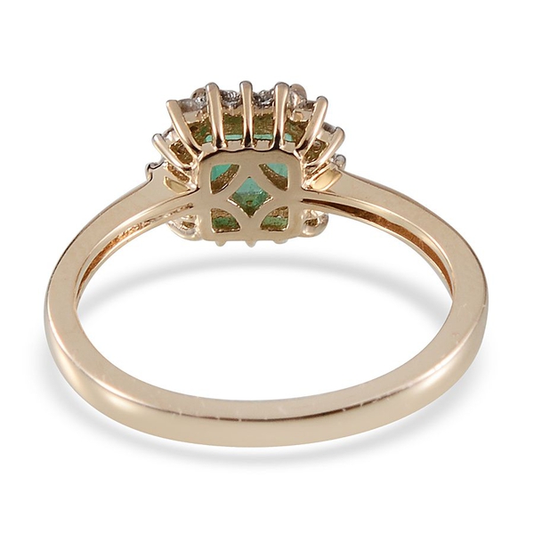 Close Out Deal 14K Y Gold Boyaca Colombian Emerald (Oct 0.75 Ct), Diamond Ring 0.850 Ct.