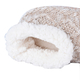 100% Acrylic Double Layer Chunky Sock Indoor Antislip Faux Fur Slipper (Size S, 35-36) - Beige