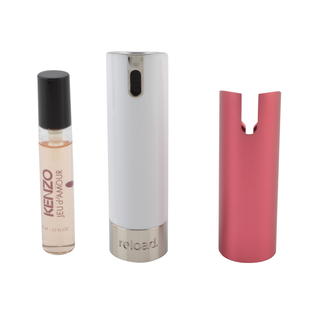 Reload Mini Perfume Spray White (Incl. Kenzo Jeau DAmour - 5ml & Aluminium Red Skin