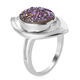 Sajen Silver ILLUMINATION Collection - Sajen Silver Drusy Agate Ring in Platinum Overlay Sterling Silver 3.80 Ct.