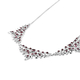 LucyQ Flame Collection - African Ruby (FF) Necklace (Size 20) in Rhodium Overlay Sterling Silver 10.23 Ct, Silver wt 36.40 Gms