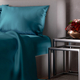 SERENITY NIGHT 4 Piece Set - 100% Bamboo Sheet Set (Includes Flat Sheet, Fitted Sheet and 2 Pillowcases) - Teal (Size King)