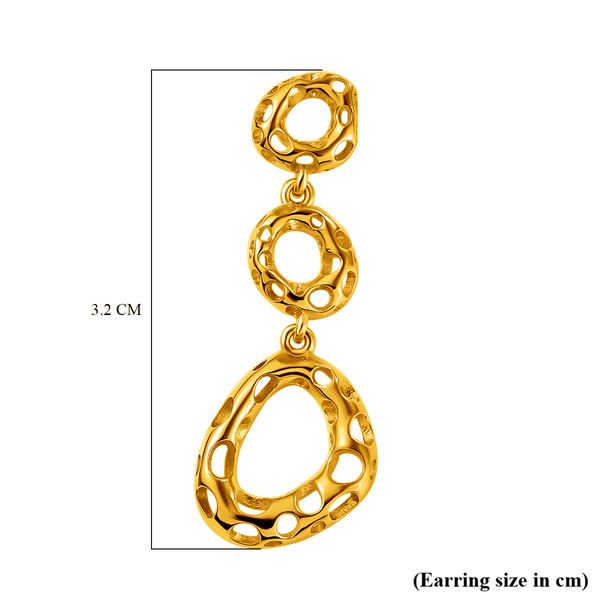 RACHEL GALLEY Versa Collection - 18K Vermeil Yellow Gold Overlay Sterling Silver Dangling Earrings (With Push Back)