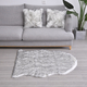 3 Piece Set Acrylic Faux Fur Glitter Carpet with 2 Matching Cushion Covers - White and Black