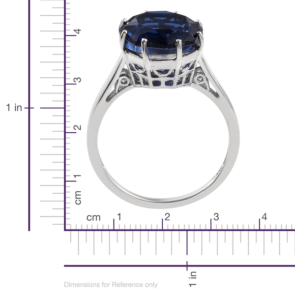 Ceylon Colour Quartz (Octillion) Solitaire Ring in Platinum Overlay Sterling Silver 7.000 Ct.