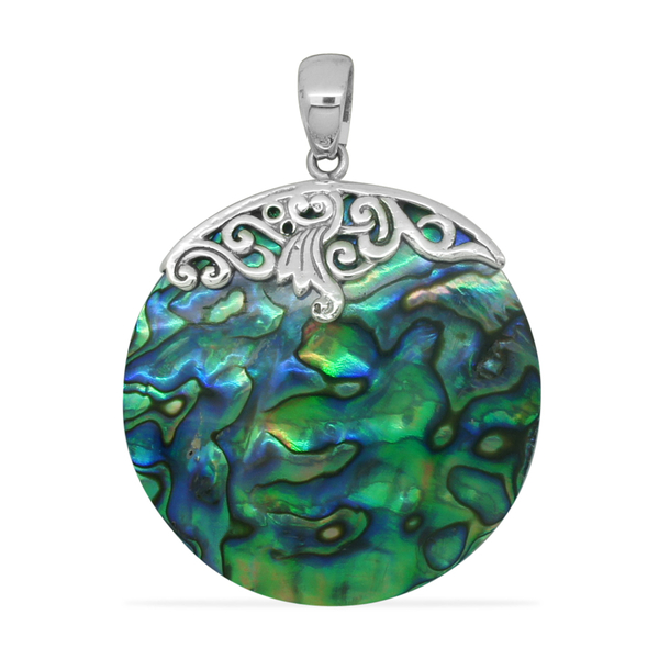 Royal Bali Collection Abalone Shell (Rnd) Pendant in Sterling Silver 39.500 Ct.
