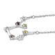 Diamond and Multi Gemstones Necklace (Size 18 With 2 Inch Extender) ) in Platinum Overlay Sterling Silver